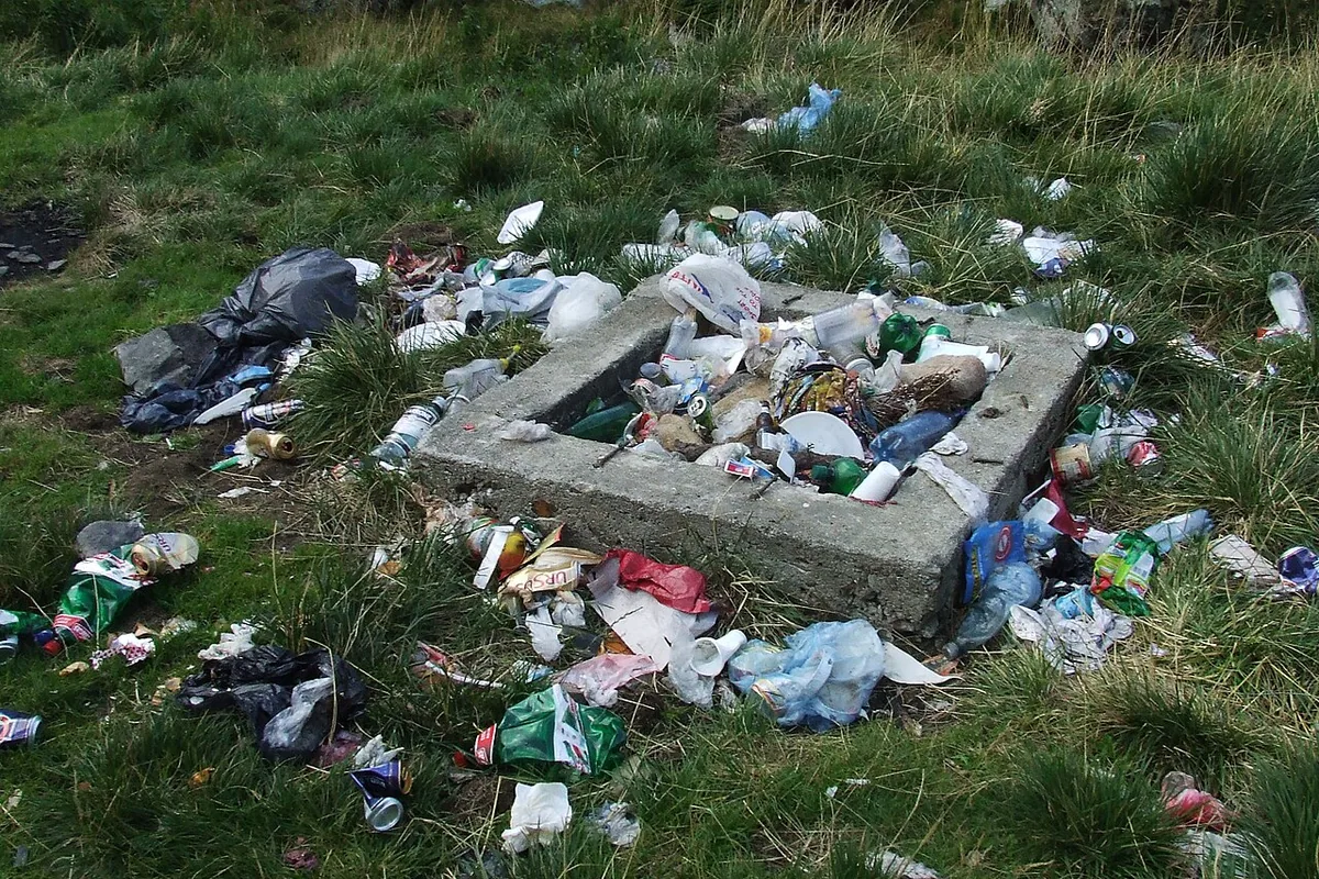 Deșeuri abandonate în România, fotografie de arhivă care nu arată zona Sintești