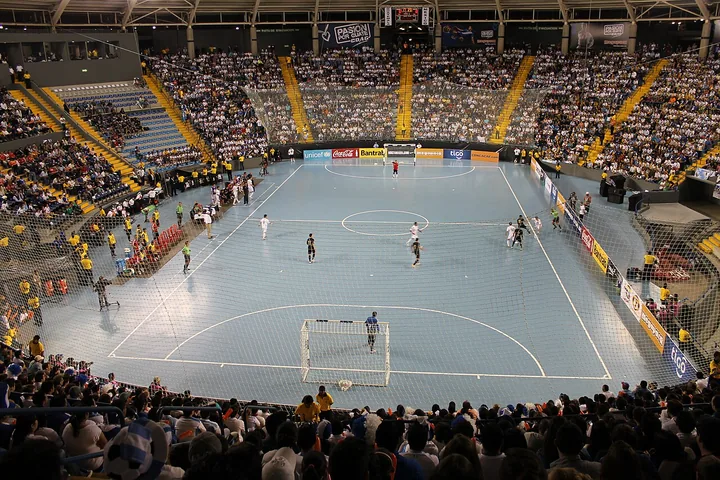 Meci de futsal într-o sală din Guatemala, fotografie ilustrativă de arhivă