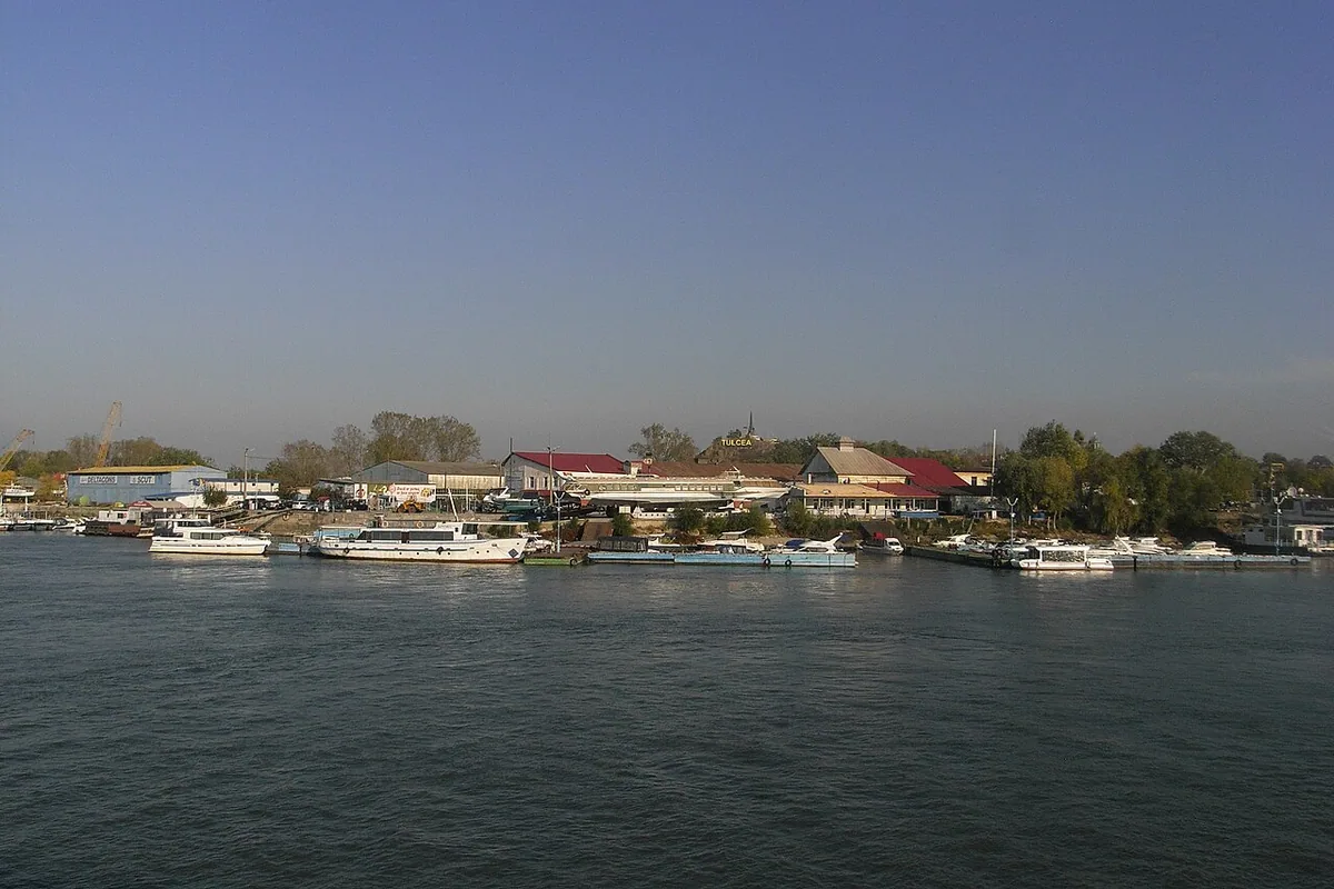 Dunărea la Tulcea, fotografie de arhivă din 2018
